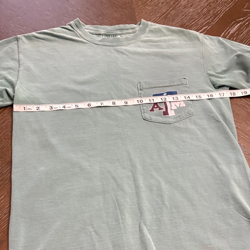 Comfort Color Texas A&M University green pocket tee Size S - Picture 16 of 17